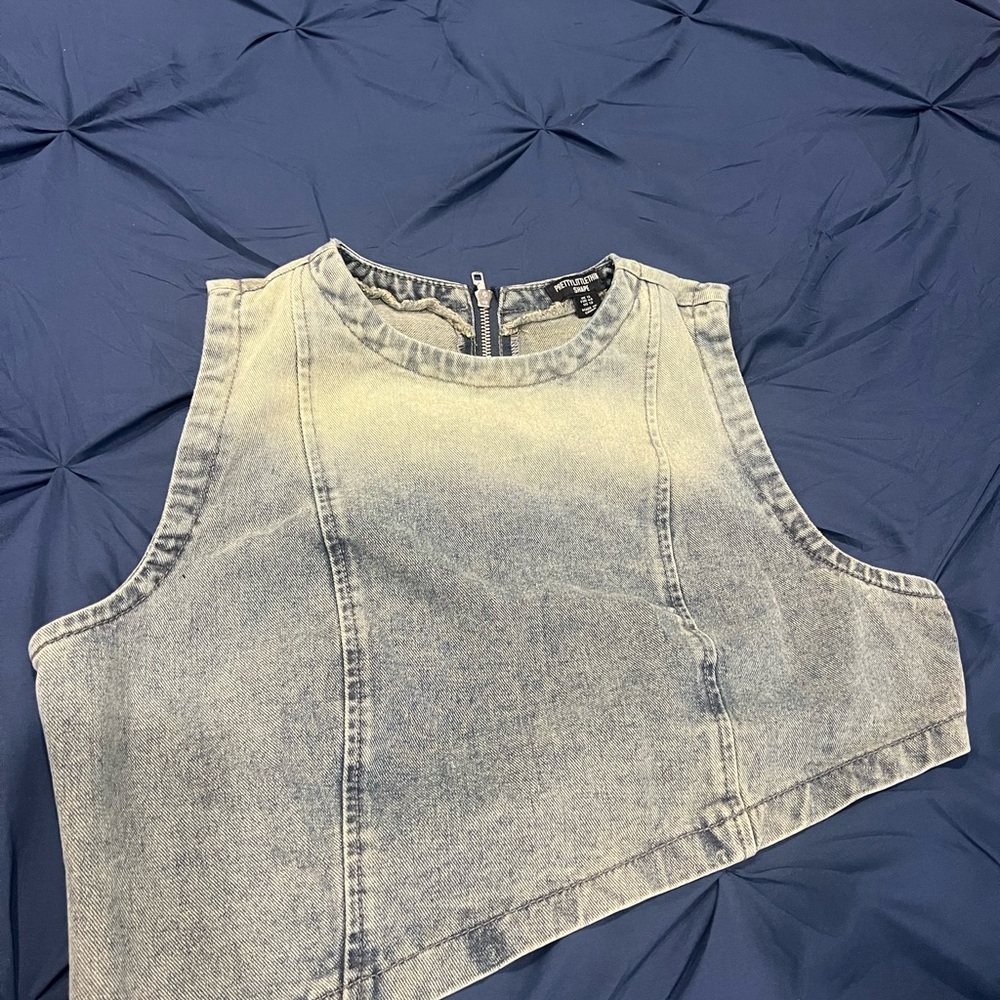 Shape Acid Wash Denim Set – Crop Top & Flare Jeans - Picture 3 of 8